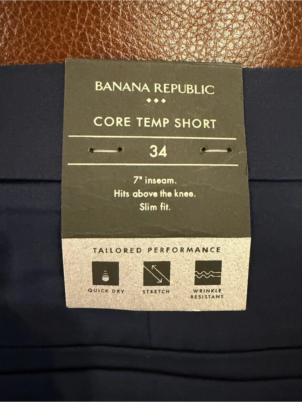 Banana Republic Navy Flat-Front Men's Shorts - 7